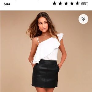 Lulu’s faux leather mini skirt